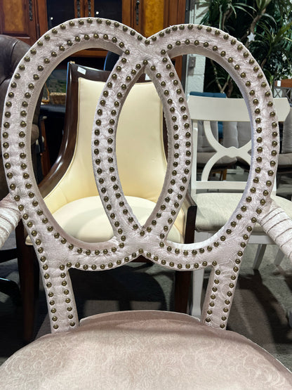 Floral Fabric Ribbon Arm Chair