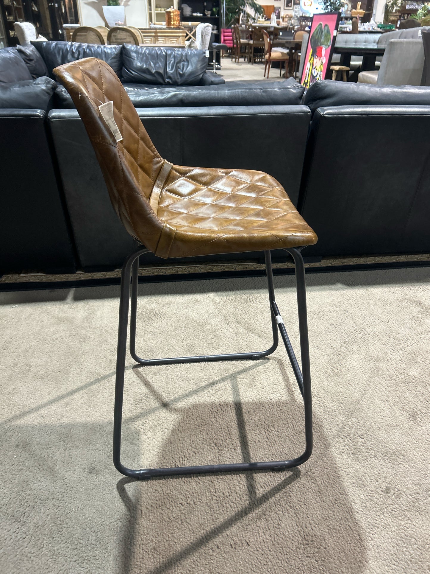 RC Willey Leather High Top Chairs