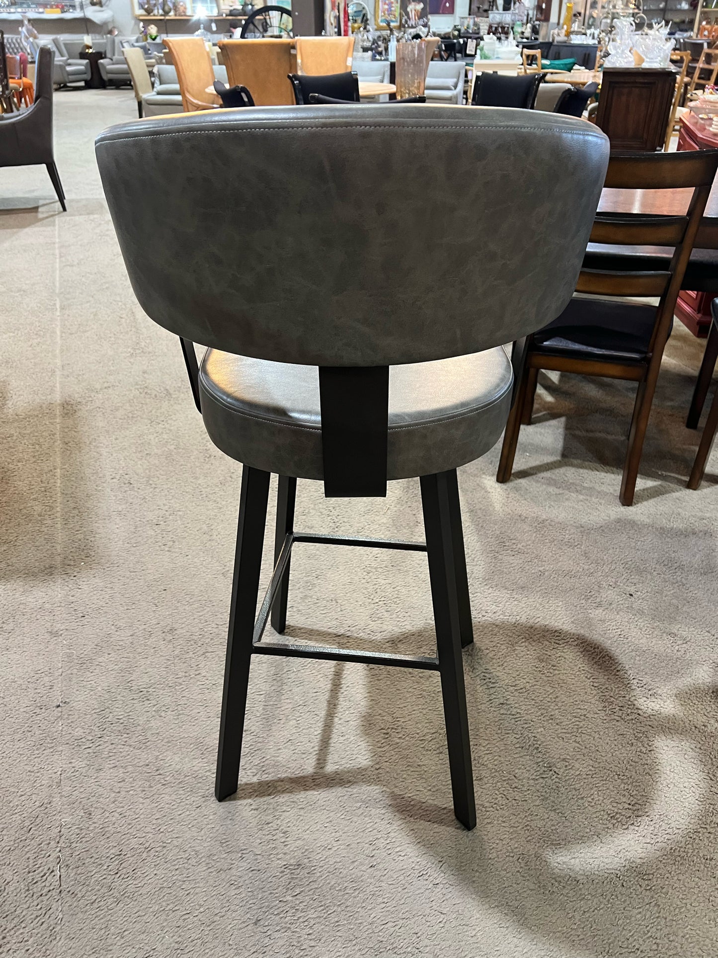 Amisco Vegan Leather Grisom Bar Stool