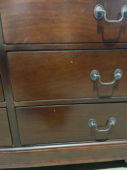 Dark Wood 6 Drawer Dresser