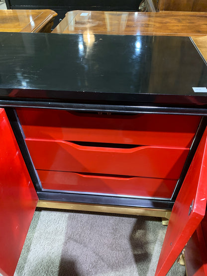 Kent Coffey Red & Black Asian Credenza