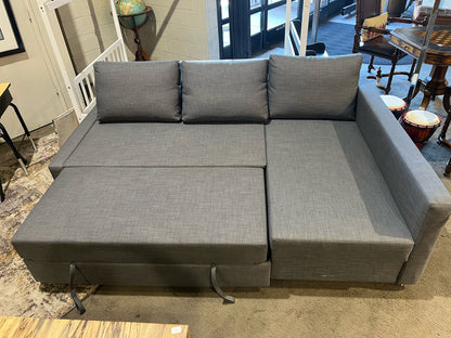Modern Style Gray Fabric Storage Sectional