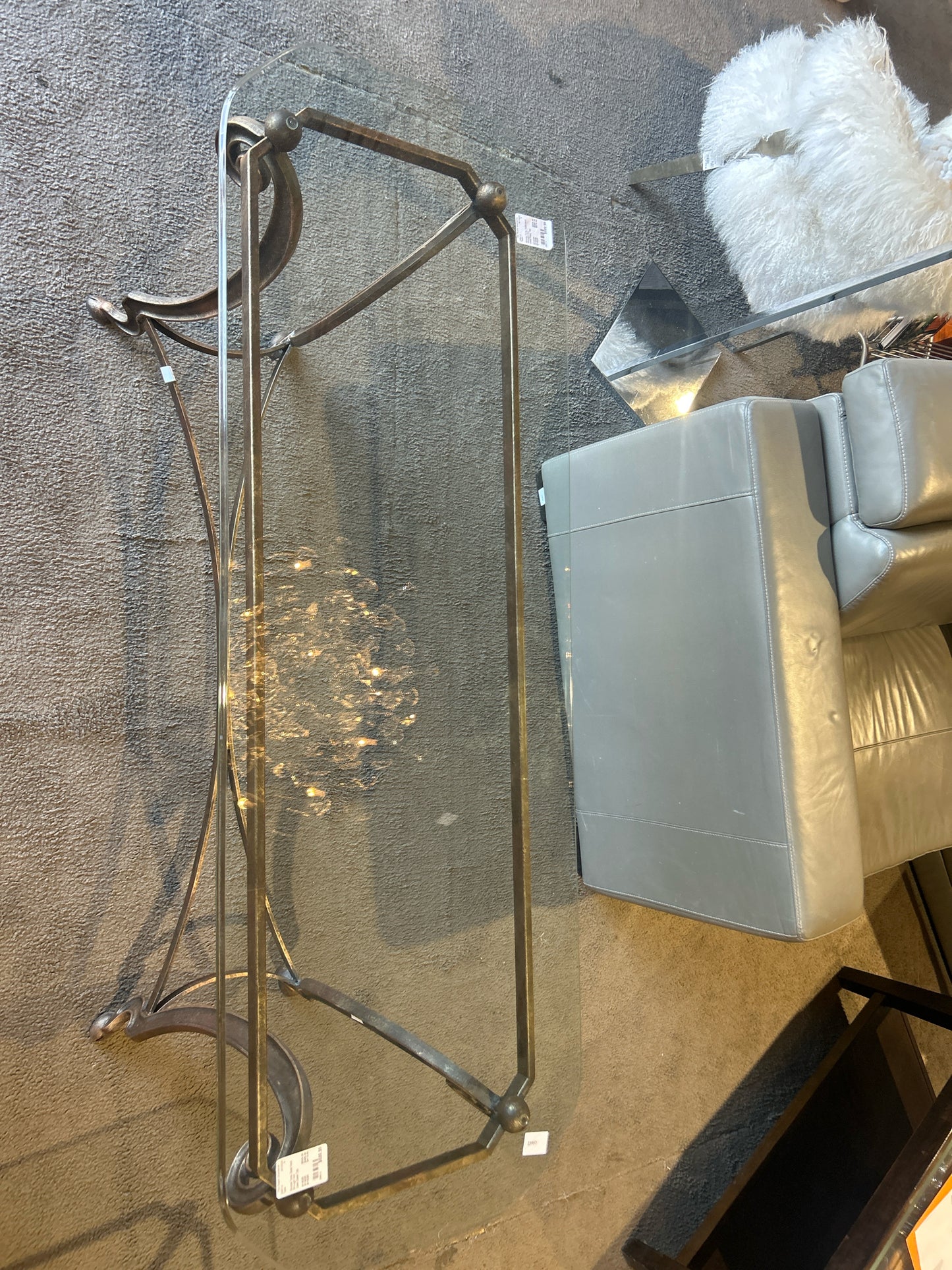 Bronze Tone Goat Hoof Wrought Iron Table