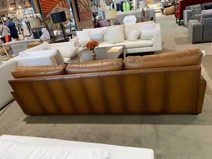 Pottery Barn Brown Leather "Turner" Sofa