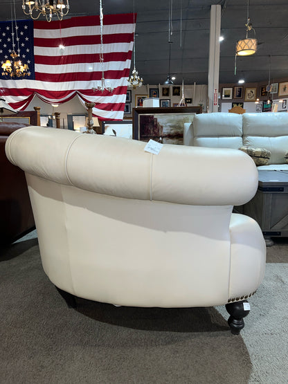 Natuzzi Cream Chesterfiled Sofa