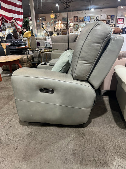 Superb Creations Sage Leather Electric Reclining Sofa