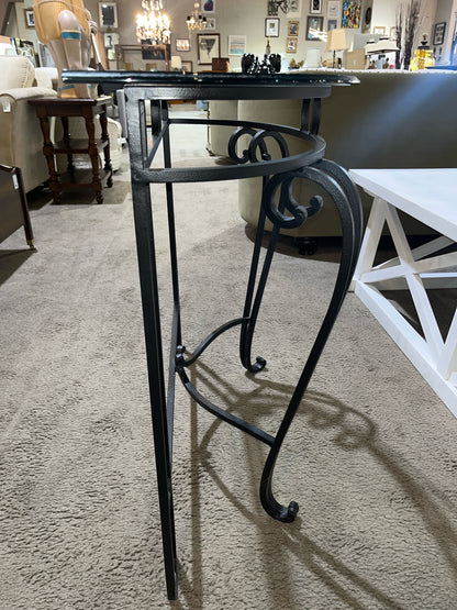 Black Half Moon Iron Table
