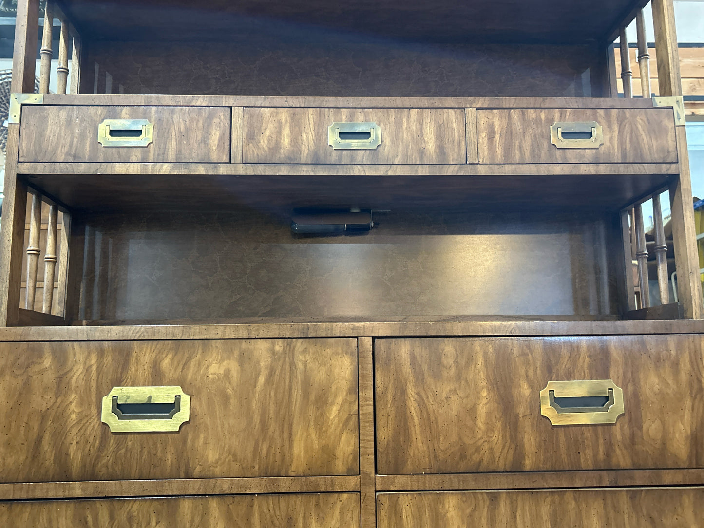 Dixie Furniture Wood  "Campaigner" Hutch Top Dresser