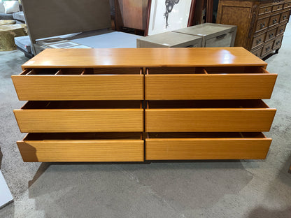 Scan Coll Danish Modern 6 Drawer Teak Dresser