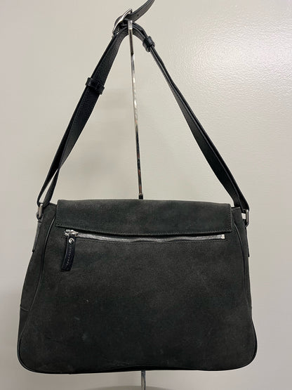 Shinola Detroit Gray Suede Shoulder Bag