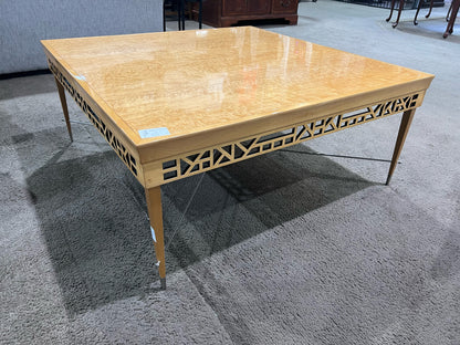 1980's Neidermeir Birdseye Maple "Fret" Coffee Table