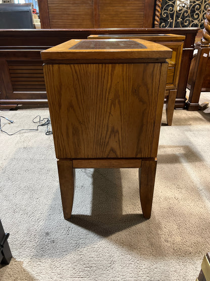 Fairmont Designs Single Drawer Wood & Glass Top Nightstand