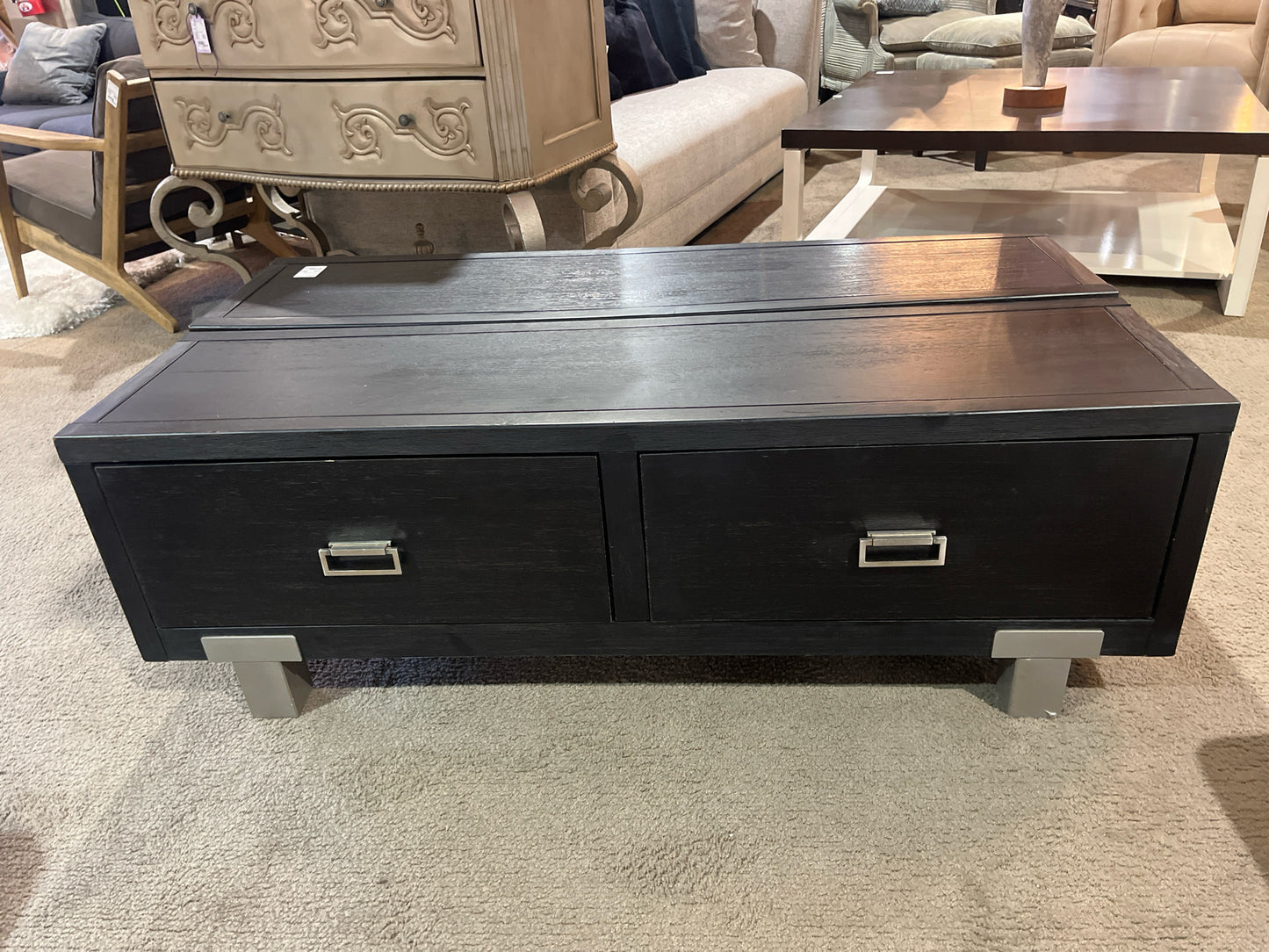 Black Wood Lift Top Coffee Table