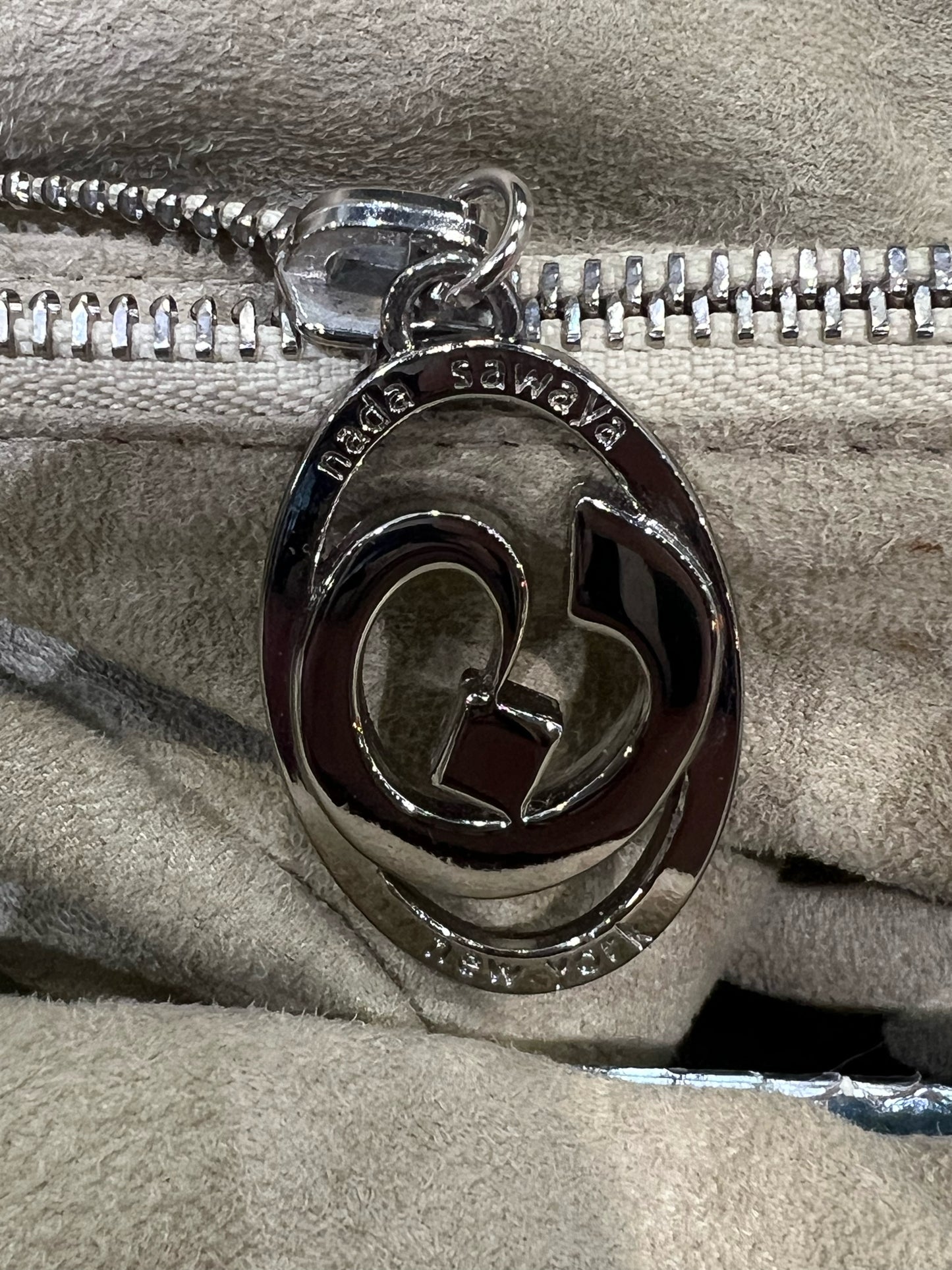 Nada Sawaya Metallic Striped Python Tote