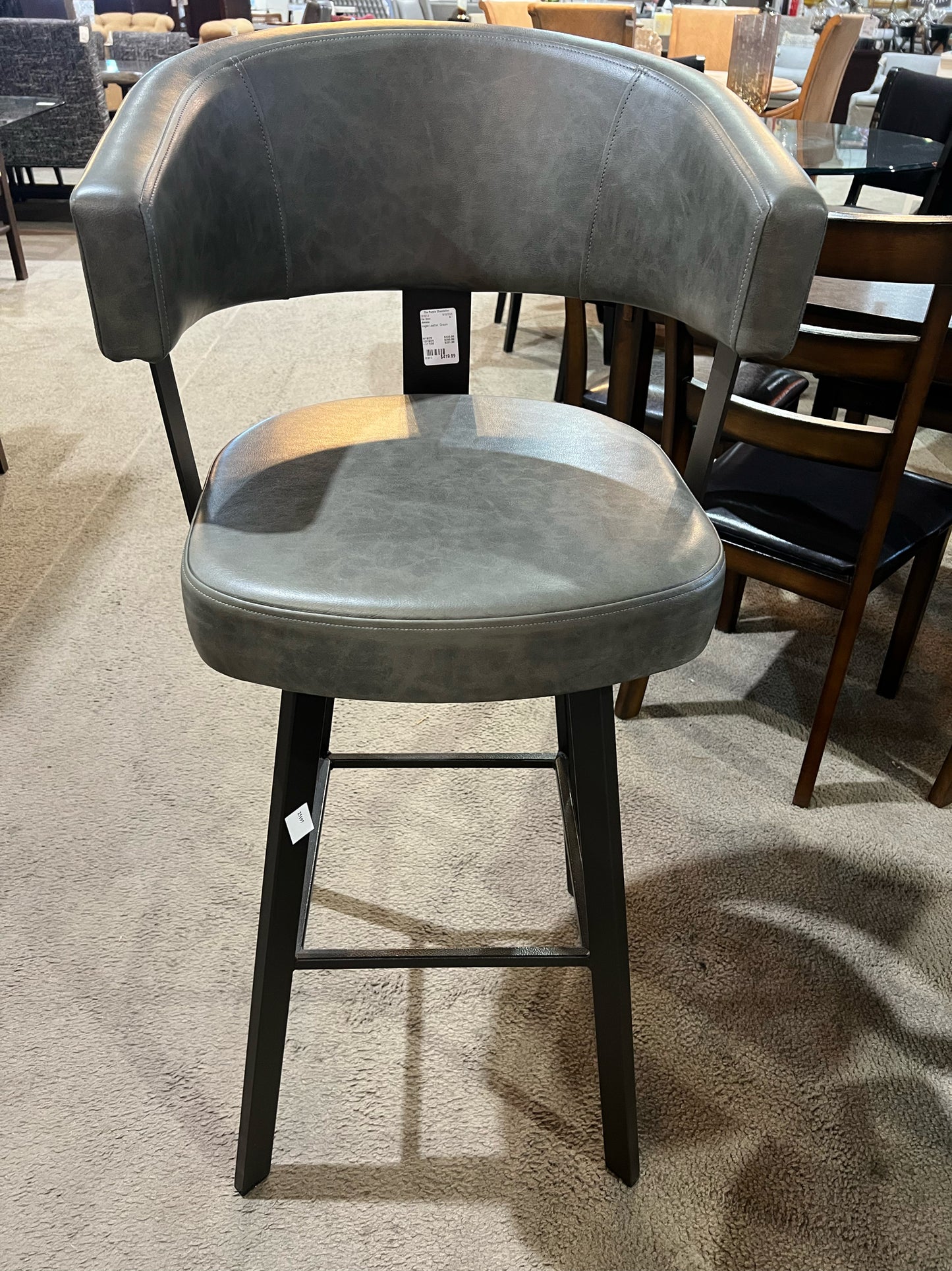 Amisco Vegan Leather Grisom Bar Stool