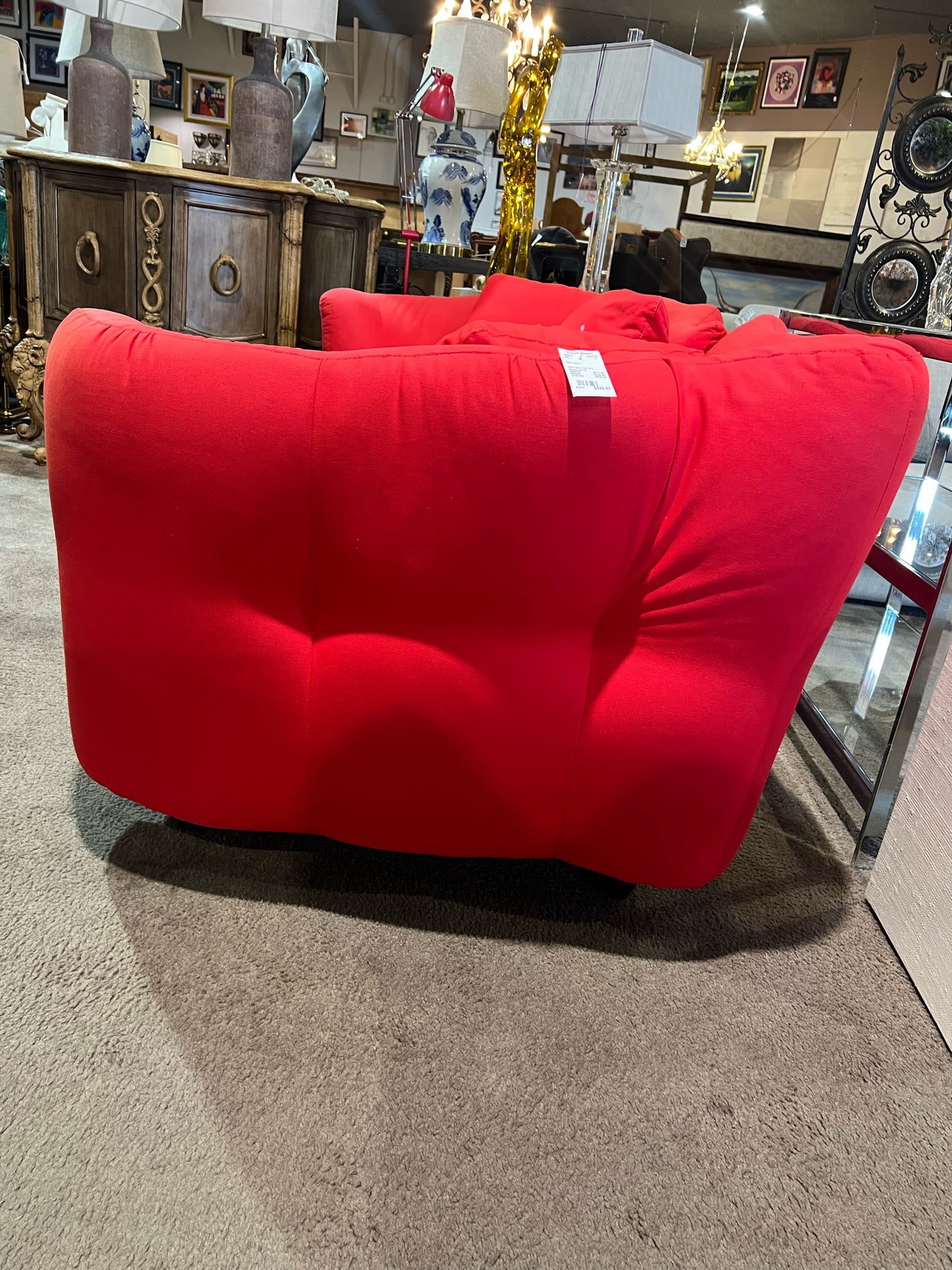 Red Fabric Sofa