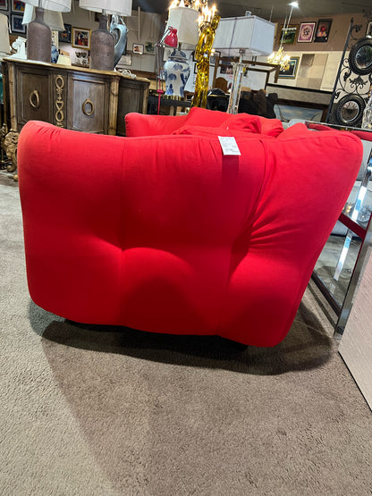 Red Fabric Sofa