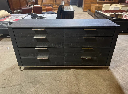 Bernhardt 8 Drawer Black Wood "Loft" Dresser