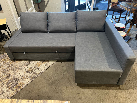Modern Style Gray Fabric Storage Sectional