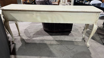Cream Rustic 3 Drawer Wood Entry Table