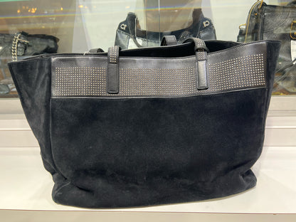 Saint Laurent Silver Studded Black Suede Tote