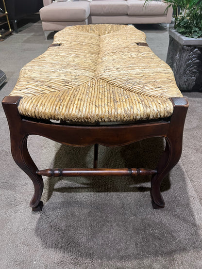 Mahogany French Provencial Wood Bench