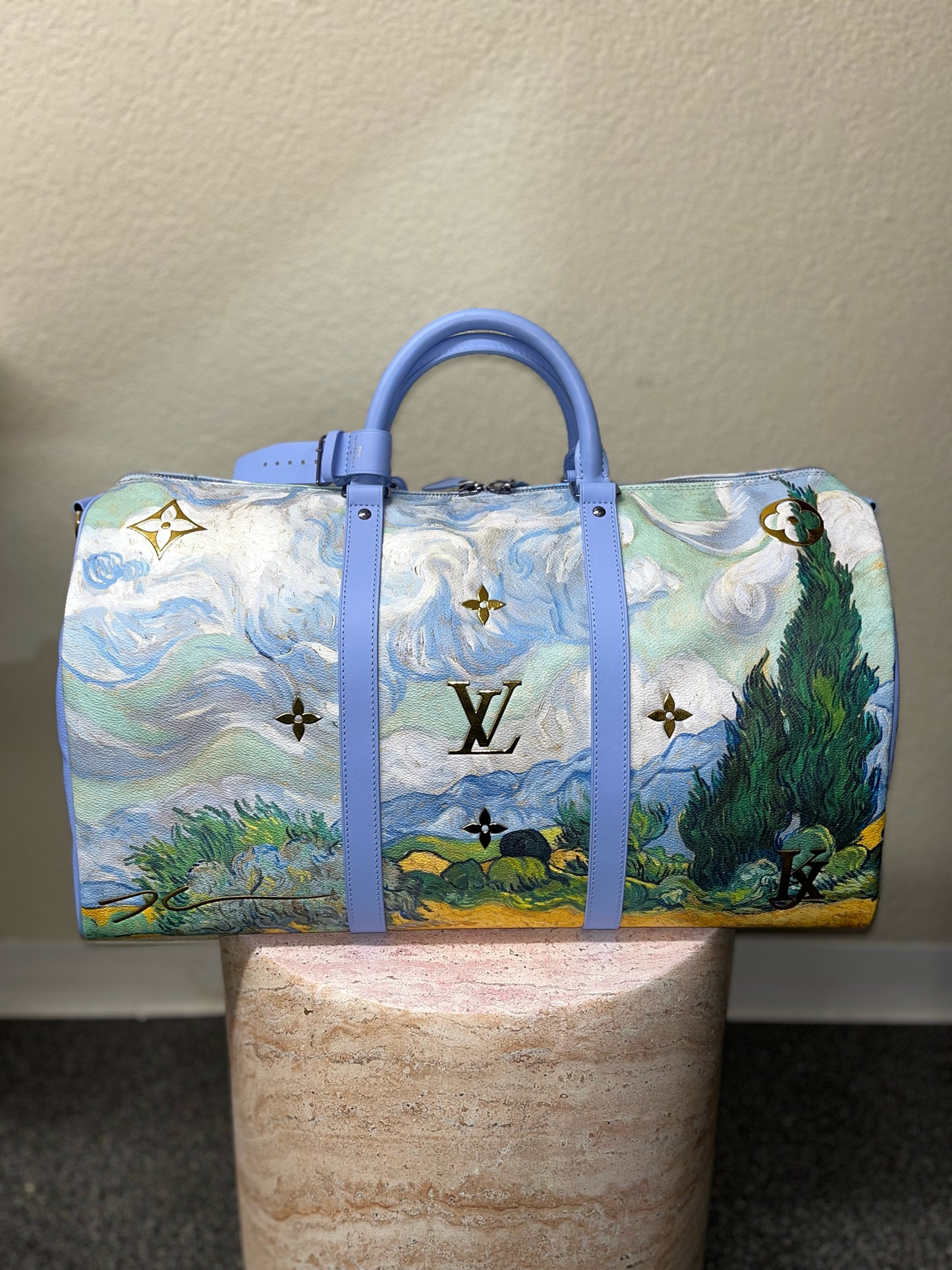 Louis Vuitton x Jeff Koons Limited Edition Blue "Van Gogh" Duffle