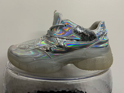 Silver Seqvia Iridescent Sneakers