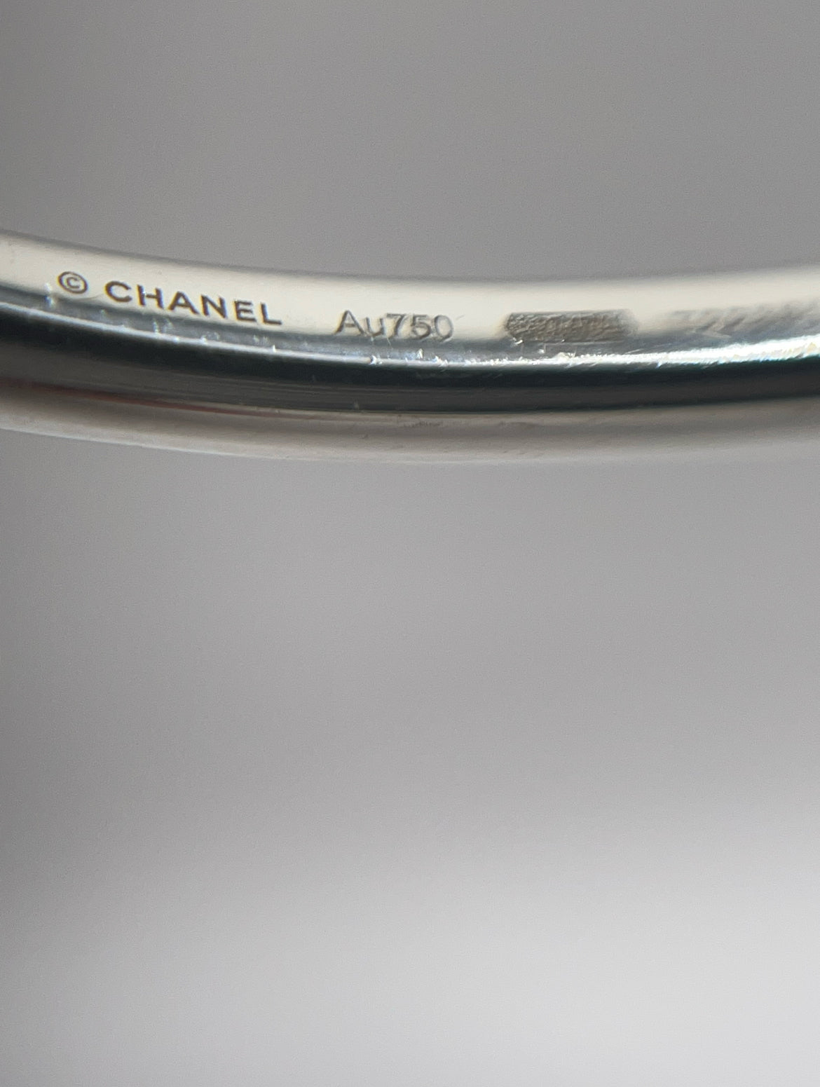 Chanel 18K White Gold & Diamond "Plume de Chanel" Bracelet